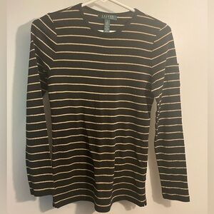 Lauren long sleeve Blingy black & Gold sweater S